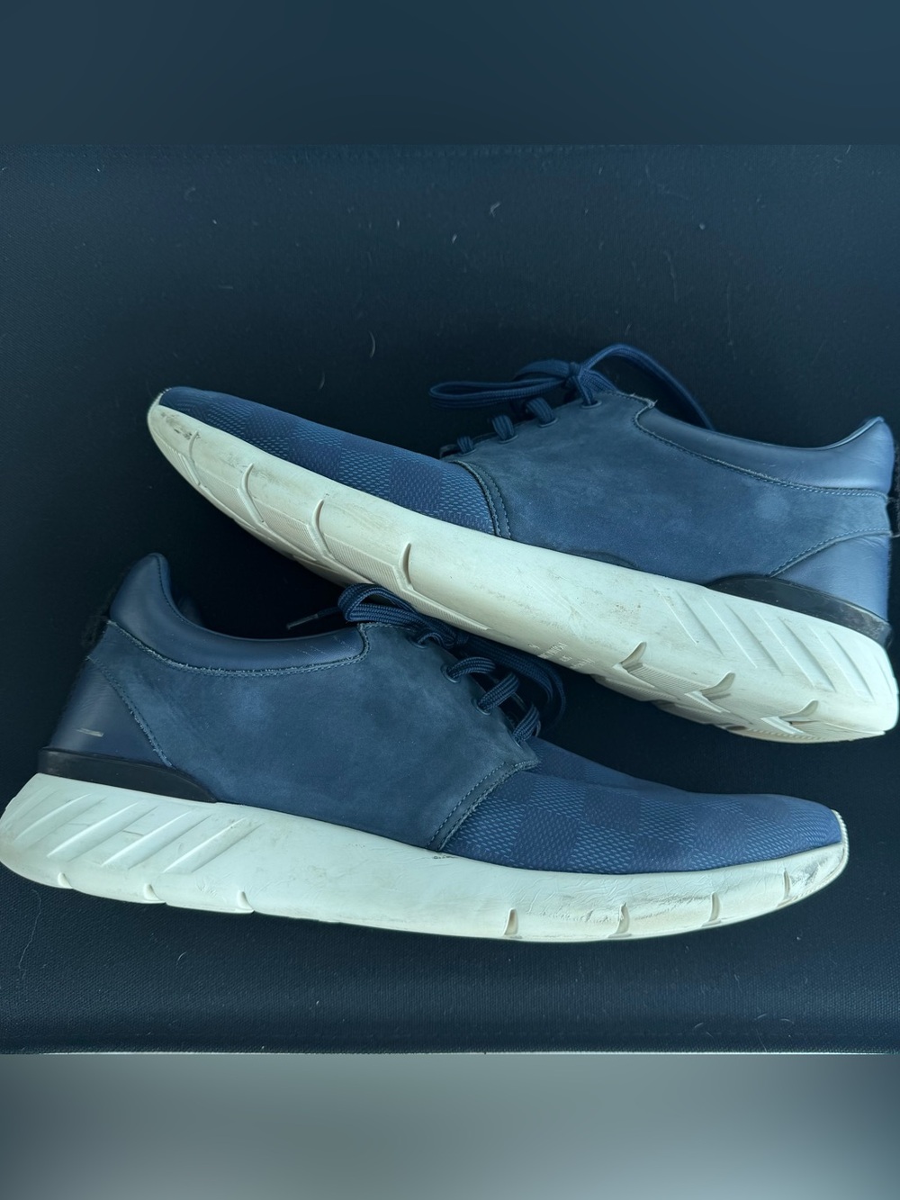 Louis Vuitton Navy Blue Fastlane Sneakers